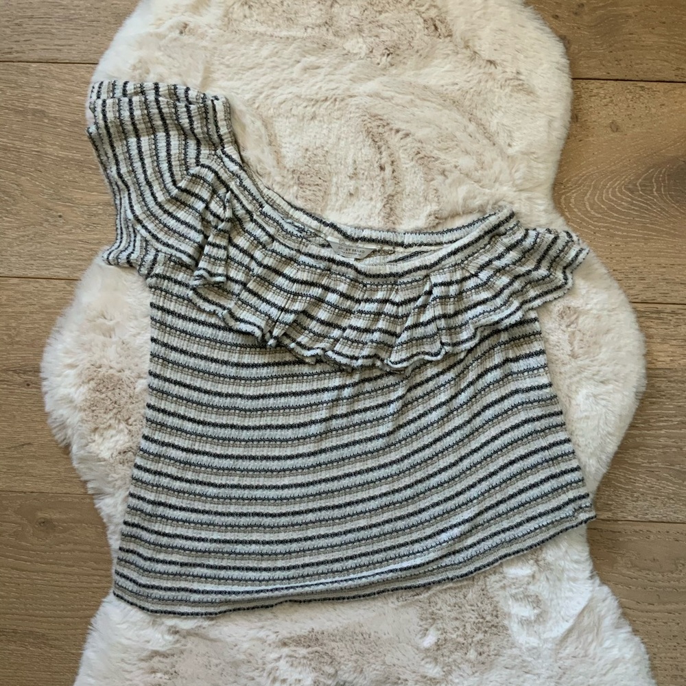 Lucky Brand Stripe One Shoulder Top Size XS